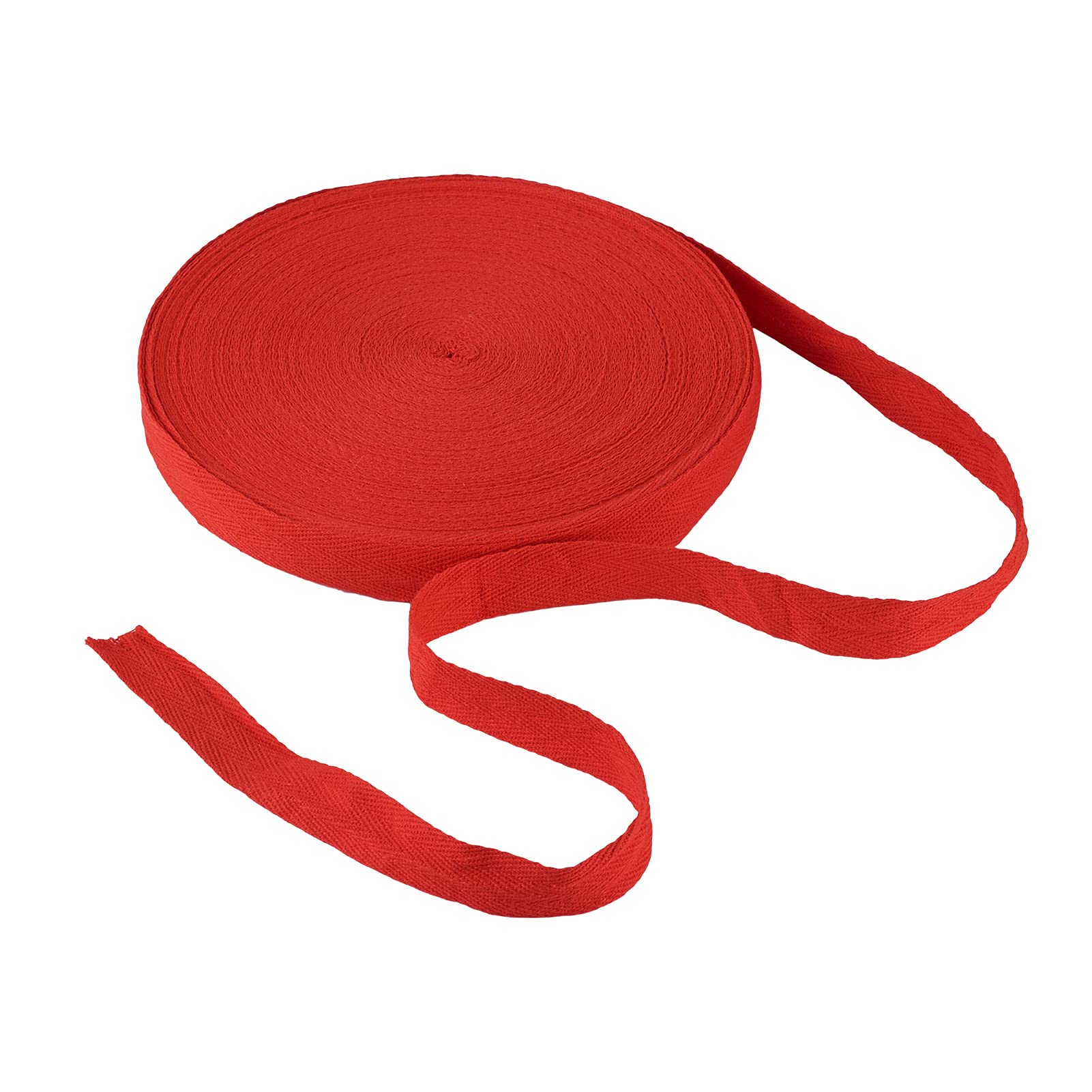 Craftdady 49 Yards Cotton Twill Tape Ribbons 3/4" Wide Red Herringbone Webbing Herringbone Bias Tape for DIY Crafts Sewing Knit Gift Wrapping