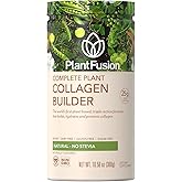 PlantFusion Vegan Collagen Powder - Plant Based Collagen Protein Powder For Muscle & Joints, Hair, Skin & Nails - Keto, Gluten Free, Soy Free, Non-Dairy, No Sugar, Non-GMO - Unflavored 10.58 oz