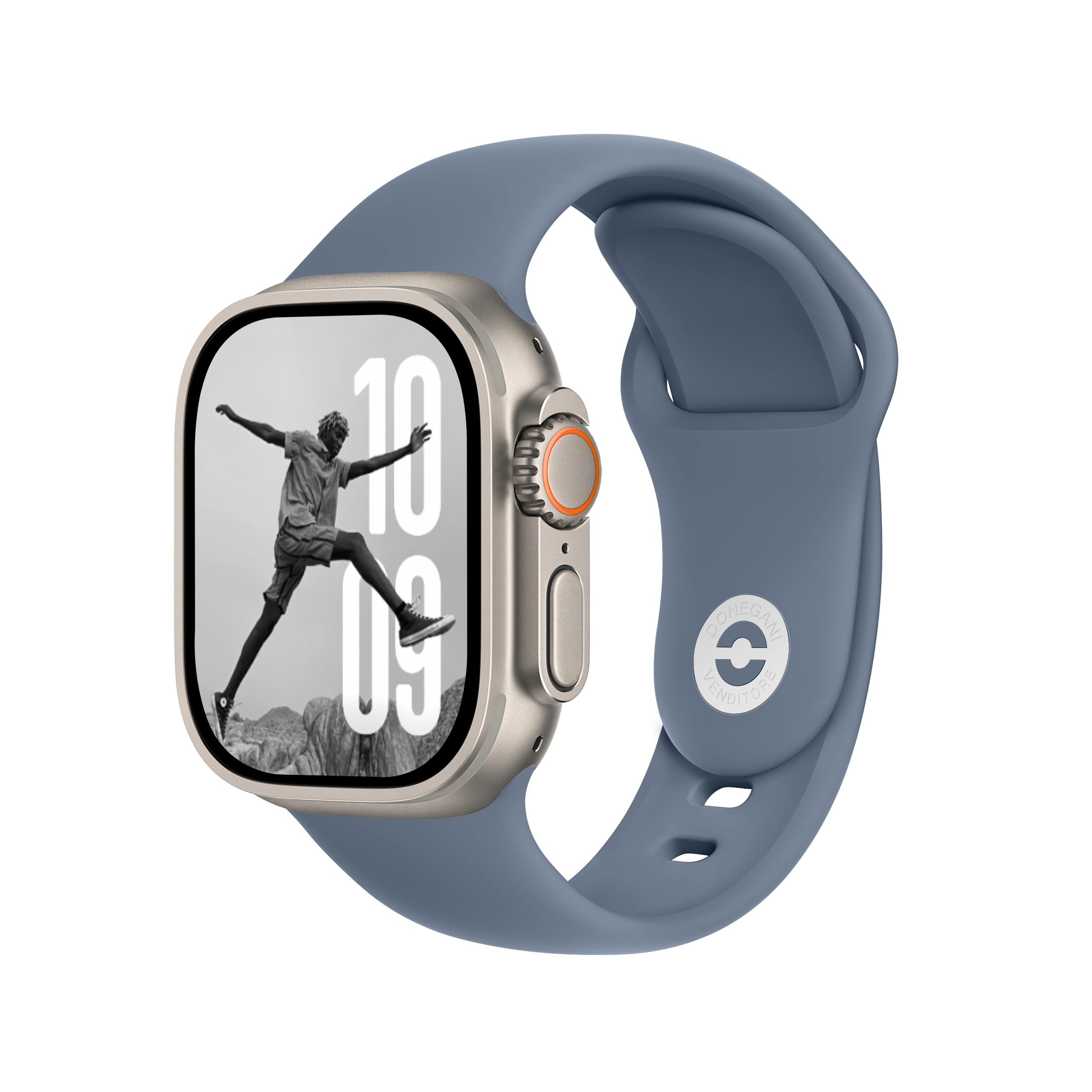 DONEGANI SB for Apple Watch Strap Ultra 2 Se 10 40mm 44mm 46mm 42mm 45mm 41mm 38mm 49mm Series 10 9 8 7 6 5 4 3 Band Women Men Sport Silicone Tempest Blue