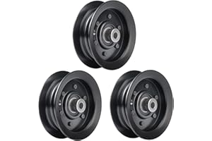 Saiyugty 3 Pack 106-2175 132-9420 Idler Pulley Compatible for Toro Exmark Part 32" 38" 42" 50" 54" Lawn Tractor Deck Quest E-Series S-Series Timecutter, Black