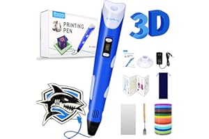 Sunfuny 3D Pen, 3-Dimensional Printing Pen with 150ft 15 Color 1.75mm PLA Filament Refill, 3-D Printer Pencil Set, Stylo Impr