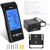 Universal Fireplace Remote Control, Touch Screen, for Millivolt Valve | Fit for Skytech 1001-A 1420 3301 5301, Acumen RCK, Napoleon F45, Thermostat &amp; Ttimer, Child Safety Lock, 3-Min Install