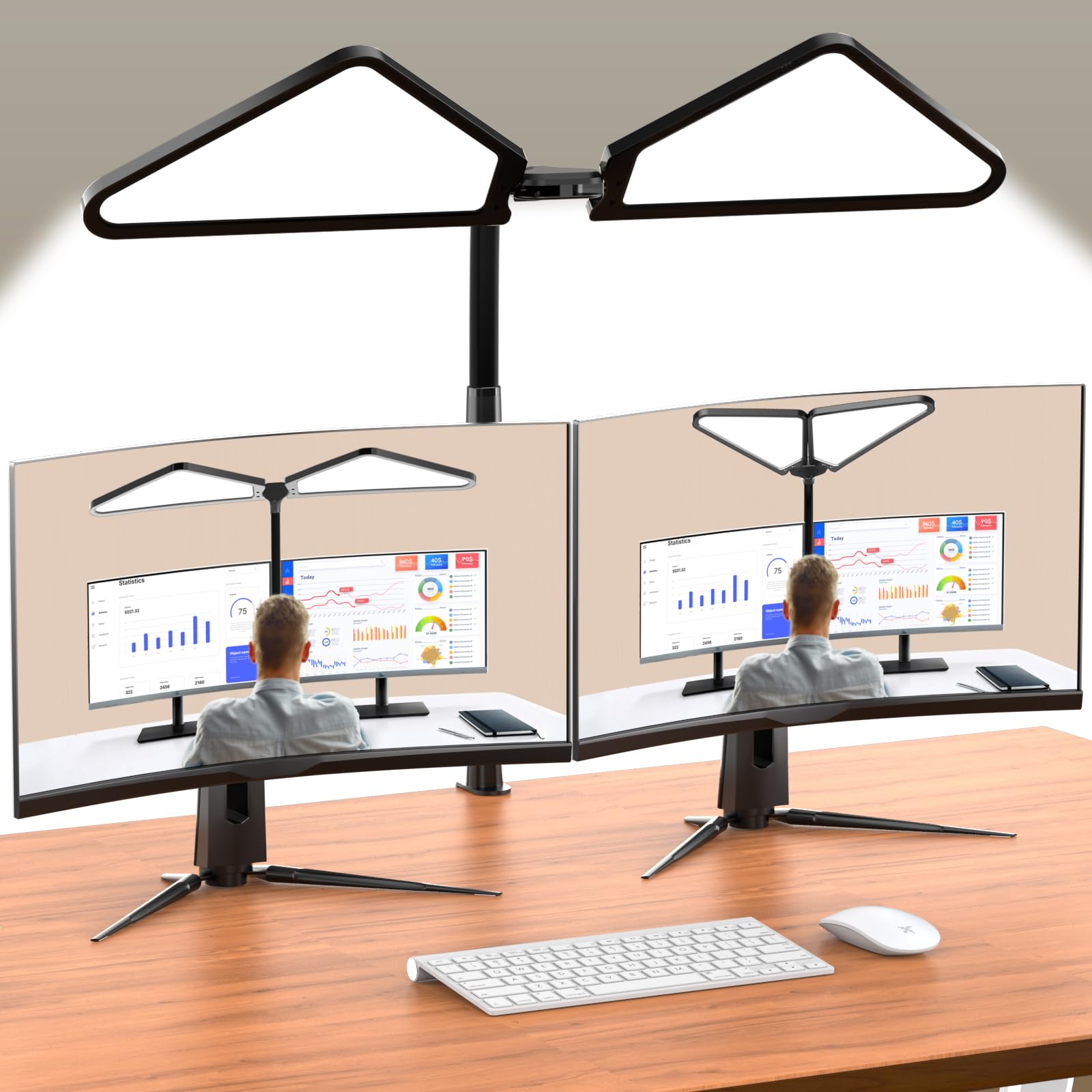 Photo 1 of ***PARTS ONLY -NON-FUNCTIONAL -SELLING AS IS *** talkhigh Supper Bright Clamp-On Gooseneck Desk Lamp LED Study Light with Flexible Arms, 5 Brightness & 4 Color Modes for Home Office/Reading/Gift