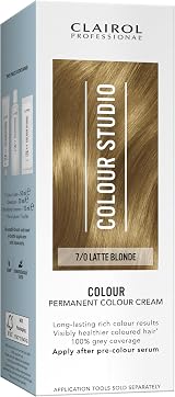 Clairol Colour Studio Permanent Colour Cream Latte Blonde 7/0 I 50ml Kit