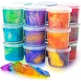 24 Pack Mini Slime, Galaxy Slime Party Favors, Stretchy Slime Kit for Classroom Prizes, Christmas Stocking Stuffers, Goodie Bag Stuffers,Easter Basket Stuffers for Kids Boys Girls 5-12