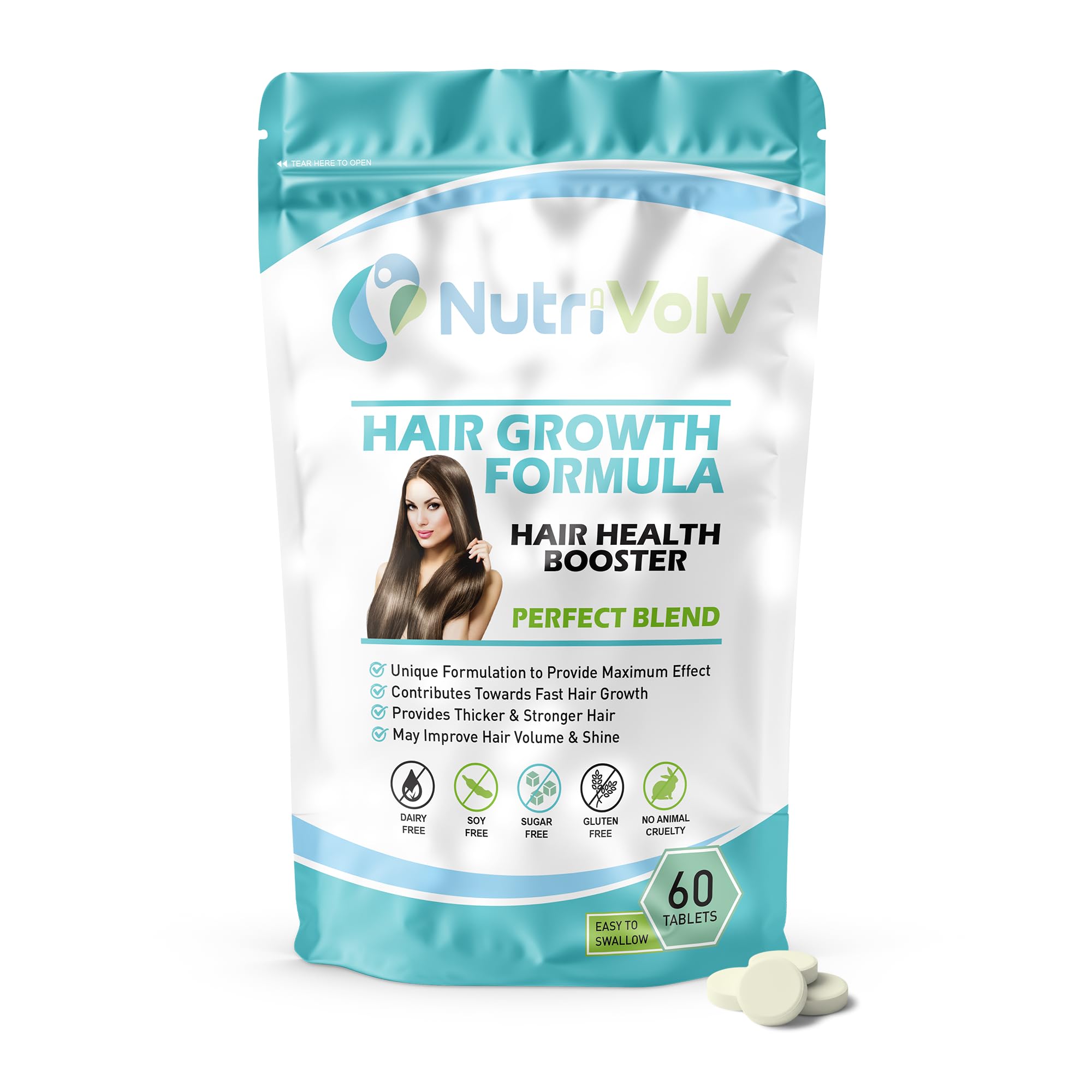 Hair Growth Formula - Biotin Collagen Fast Growth Stronger Hair - 60 Tablets