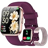 Smart Watches for Women, 1.85" HD Smart Watch for Android/iPhones (Make/Answer Calls), Fitness Tracker Watch with 24/7 Heart Rate Monitor, Sleep/Step Count Tracker, 120+ Sport Modes Pedometer Watch