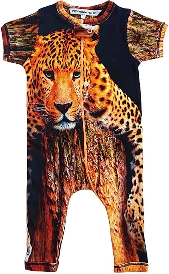 leopard baby romper