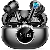 Wireless Earbuds, 2025 Bluetooth 5.4 Headphones 3D Bass Hi-Fi Stereo Ear Buds, 4 ENC Noise Cancelling Mic, 40+Hrs USB-C in-Ear Earphone, IP-X7 Waterproof Sport Workout Gym for Laptop Pad Android iOS