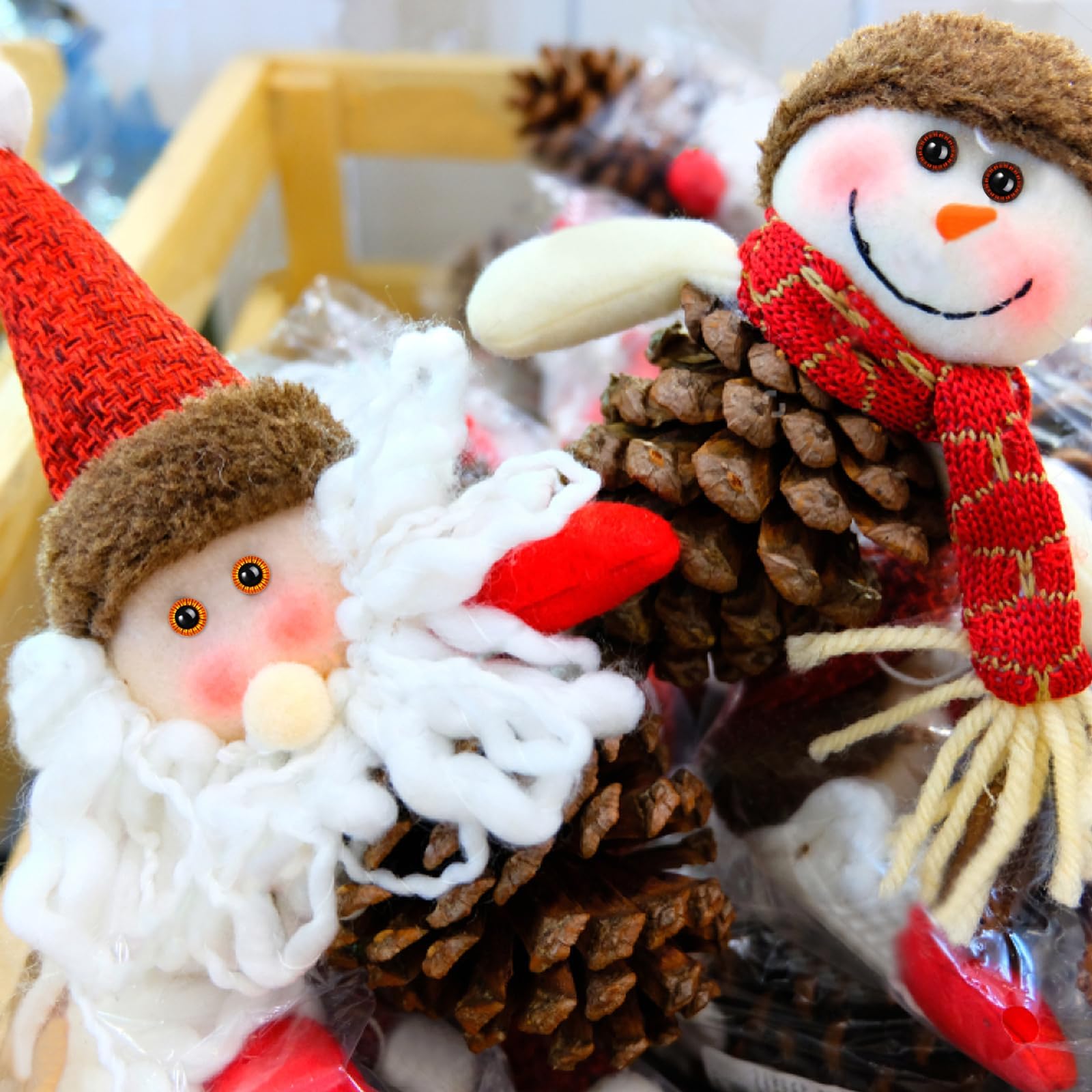 MUCUNNIA Safety Eyes 80 PCS 10mm-18mm Safety Eyes for Amigurumi Plastic Craft Colored Safety Eyes for Crochet with Washers Crochet Eyes for Plush Stuffed Animals, Stuffed Toy and Halloween Decorations