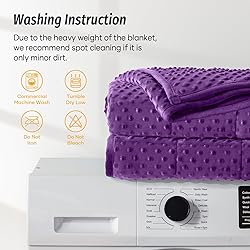 Wemore Minky Dot Weighted Blanket for Adults Queen