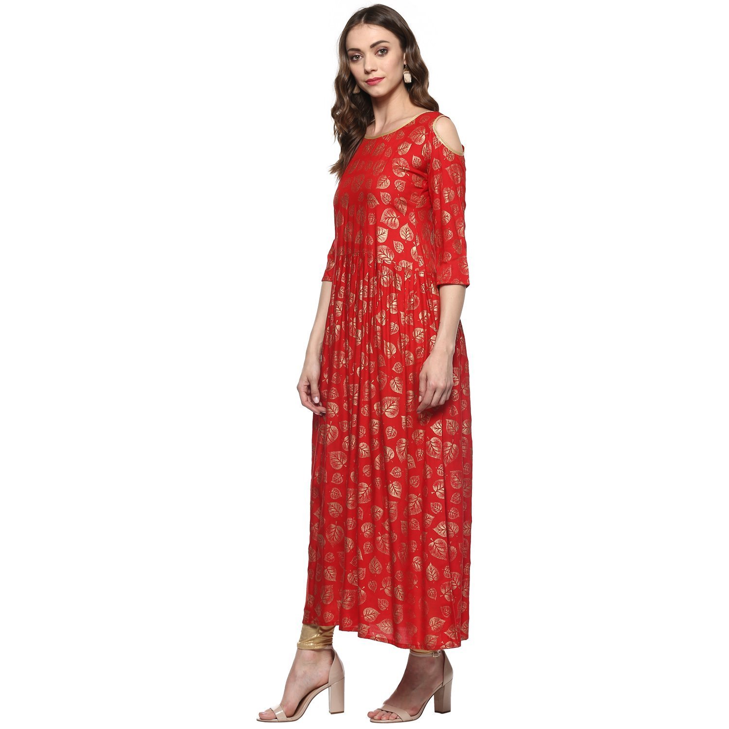 eyesonme women's rayon anarkali gown