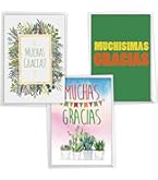 Gracias Thank You Cards - 24 Elegant Spanish Language Note Cards With Envelopes For Any Occasion