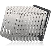 Weenkilly 11-in-1 Credit Card Multitool For Men, 10 Pack Survival Pocket Tools, Thickened Stainless Steel Bottle Opener, Credit Card Wallet Tool, Double Row Sawtooth Pocket Tool