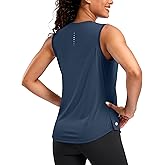G Gradual Women's Sleeveless Workout Tops Lightweight High Neck Tennis Yoga Shirts Running Athletic Tank Tops for Women