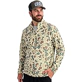 HUK Men's Leeward Lightweight Fleece 1/4 Zip, Warm and Comfortable Pullover for Fishing and Outdoor Activities