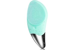 BENSS Sonic Facial Cleansing Brush, Electric Silicone Face Brush and Massager, Waterproof Silicone Face Scrubber for Deep Cleansing, Exfoliating, Rechargeable, for Girls Gifts