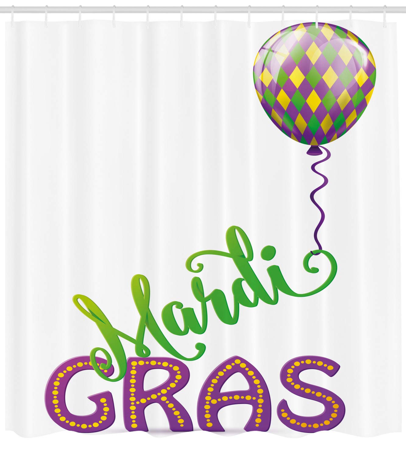 Amazon Com Ambesonne Mardi Gras Shower Curtain Illustration Of