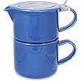 FORLIFE 347Blu Teapot & Cup Set, Blue