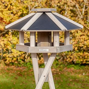 Voss Garden Norje Wooden Bird Table Bird Feeder Birdhouse