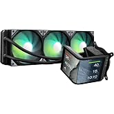TRYX Panorama SE 360mm AIO Curved Screen GIPHY Built-in Asetek 280w TDP | 6.67'' AMOLED, 2K 60Hz, Rotatable, KANALI Highly Customizable, ROTA ARGB Fans, Whisper Quiet, Intel LGA 1851/1700 AMD AM5/AM4