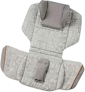 Gesslein Loop Set Sitzauflage Cellpur, Kopfstütze und Armlehnen - Design 663 Muster weiß auf hellgrau