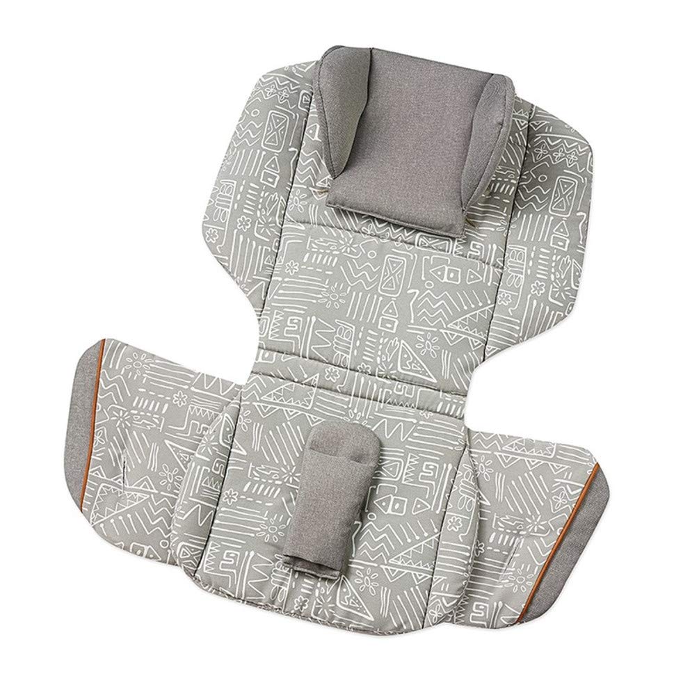 Gesslein Loop Set Sitzauflage Cellpur, Kopfstütze und Armlehnen - Design 663 Muster weiß auf hellgrau