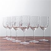 KOXIN-KARLU Unbreakable Classic 14 ounce All-Purpose Plastic Stem Wine Glasses Acrylic Glasses, Set of 6 Clear