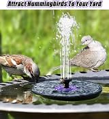 SZMP Solar Fountain with Glass Panel 7 Nozzles 3.5W Bird Bath Pump view 7