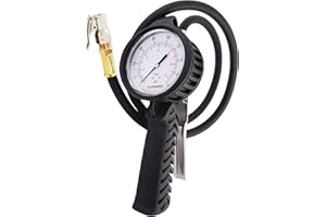 TOPRING 63.683 Professional High-Pressure Pistol-Grip Tire Inflation Gauge Attachment for Air Compressor with 0 to 180 PSI An