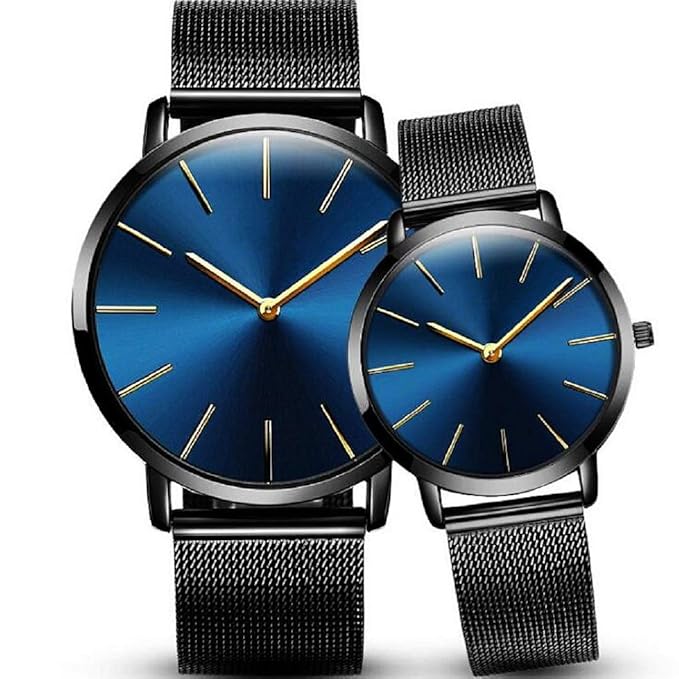 Xinew Couple's Combo Blue Dial Analogue Watch - (XIN-464)