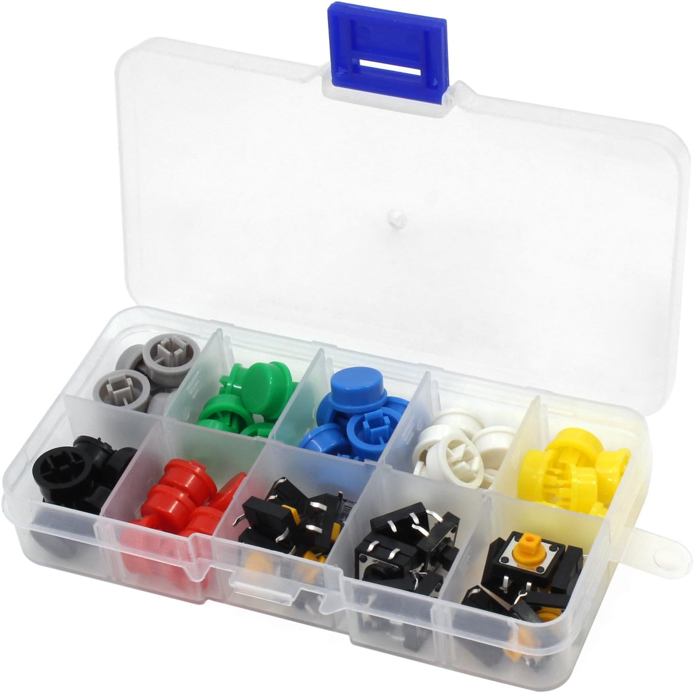 Ocr 180pcs tactile push button switch 10 values 6x6mm micro momentary