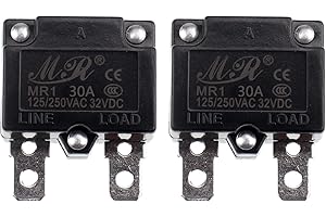 ZOOKOTO 2Pcs 125/250V AC 32V DC Thermal Circuit Breaker 30amp AUTO Reset Overload Protector Switch Automatic Reset Relay Fuse 30A