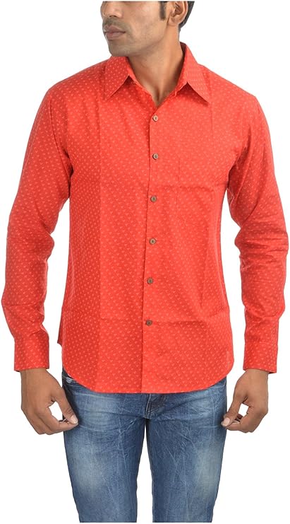 Buy Awdhesh Kumar Men's Casual Shirt_Red_XX-Large at Amazon.in