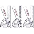 Clear Pipe Caliper/Diameter Caliper and Ruler - Fractional - 3 Pack