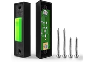 HADWOER Universal Garage Door Opener Wire Switch, Replacement Wired Lighted Garage Push Doorbell Button Suitable with Low Voltage Chime System