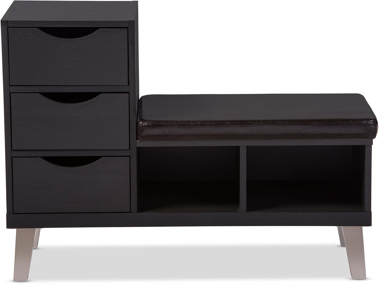 Baxton Studio Arielle Modern Contemporary Wood 3 Drawer Shoe