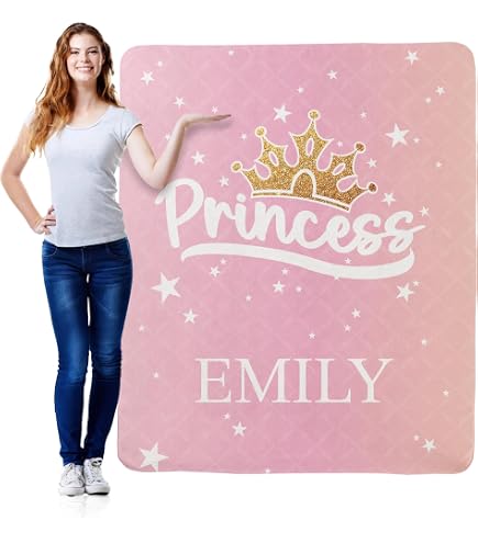 Personalized Baby Unicorn Throw Blanket - Custom Name, Rainbow Mane, Soft Sherpa 50x60 Inches - View #4