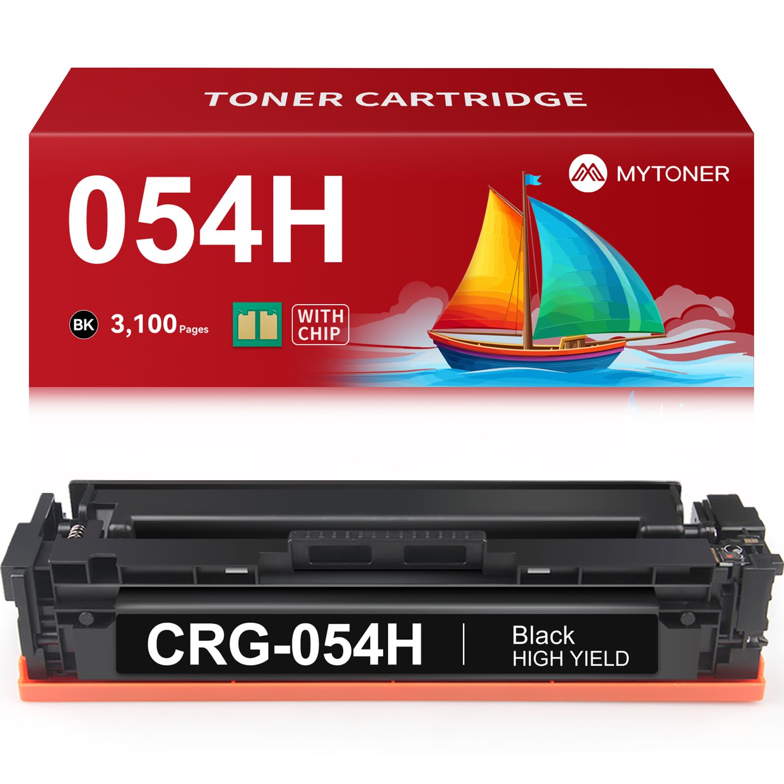 Photo 1 of MYTONER 054H Black Toner Cartridge Compatible Replacement for Canon 054H 054 CRG-054H CRG-054 for Color imageCLASS MF644Cdw MF642Cdw LBP622Cdw MF641Cw Printer (1 Pack)