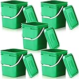 Mumufy 5 Pcs 3.5 Gallon Square Food Grade Bucket