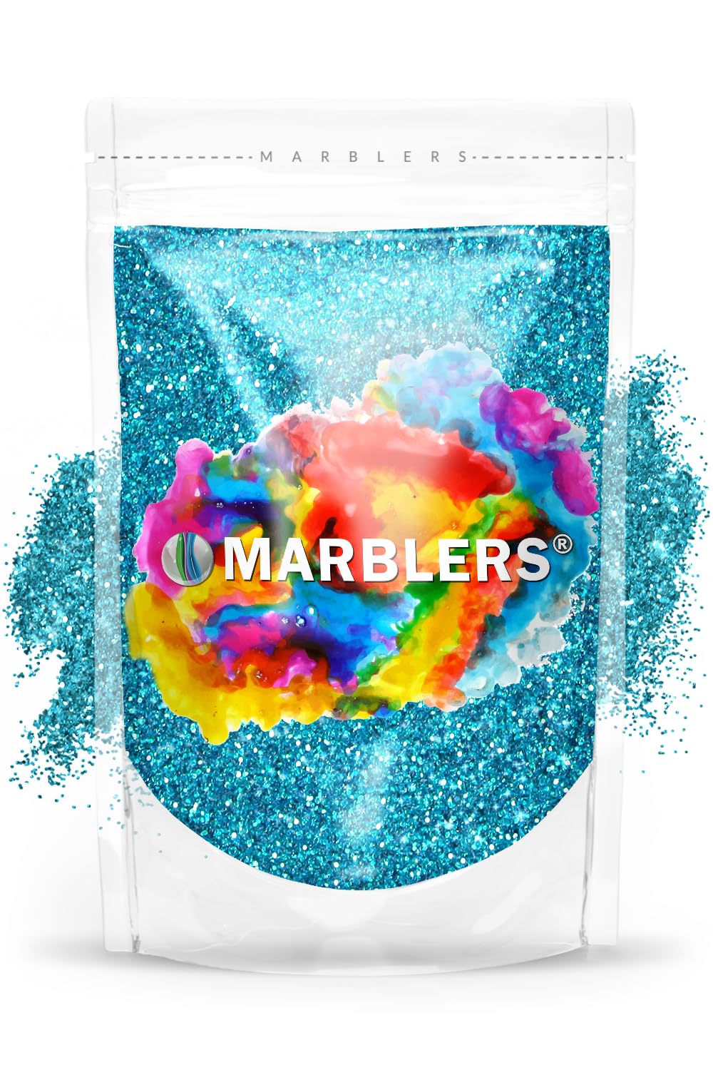 MARBLERS Twinkle Glitter [Aqua Blue] 3oz (85g) | Fine | Non-Toxic, Vegan, Cruelty-Free | Face, Body, Eyeshadow, Hair, Festival, Party Makeup | Nail Art, Polish | Resin, Tumbler, Slime, Craft