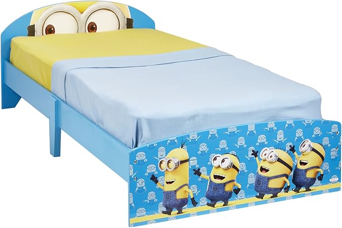Minions Despicable Me Single Bed By Hellohome Wood Blue Yellow
