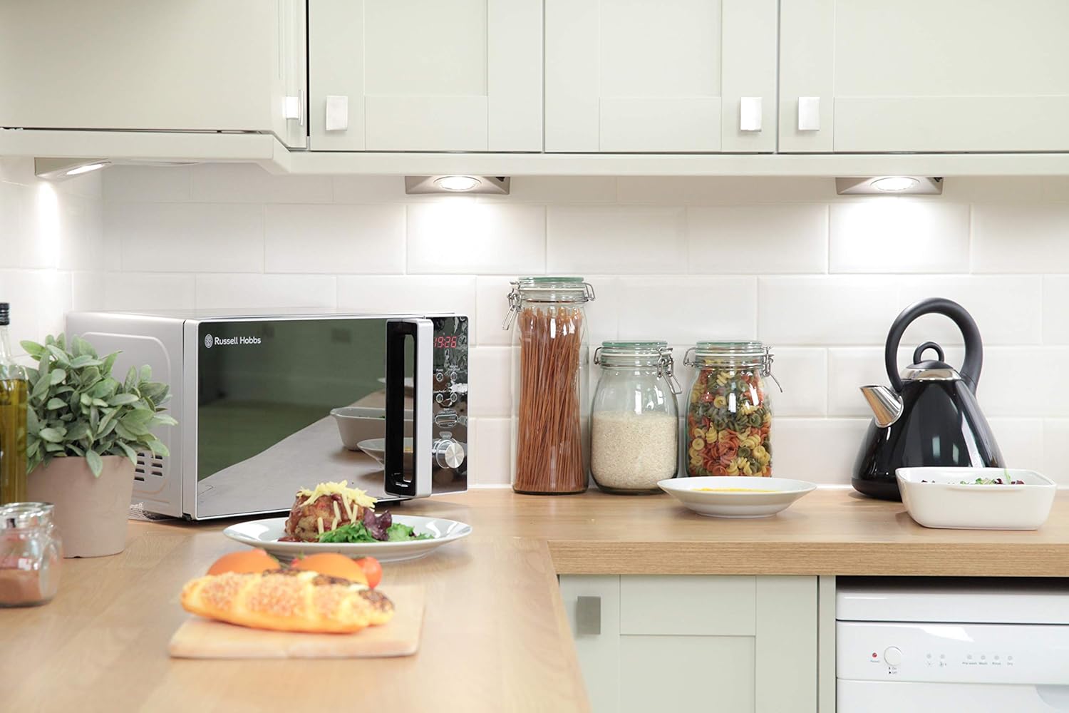 Amazon.com: Russell Hobbs rhm2076s 20L Plata Microondas ...