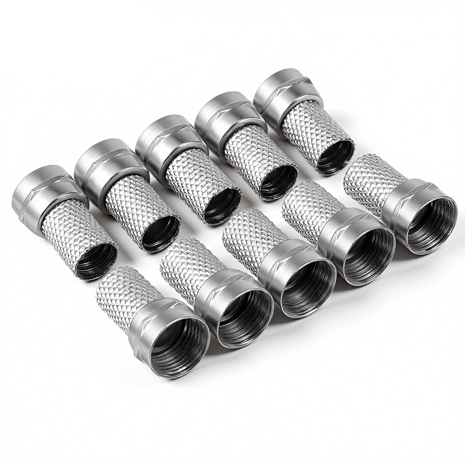 Photo 1 of 10PCS Coax Cable Connector Rg6 F-Type Twist-On 75 Ohm Rg6 Coaxial Adapters Coaxials Cable Quick Connector for Coax Cables, Wall Mounted TV, Wall Plates, Antenna, Splitter, Amplifier