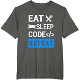 Eat Sleep Code Repeat Coding T-Shirt