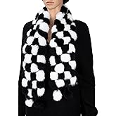 bvya Winter Women Girls Real Rabbit Soft Fur Scarf Warm Neck Wrap