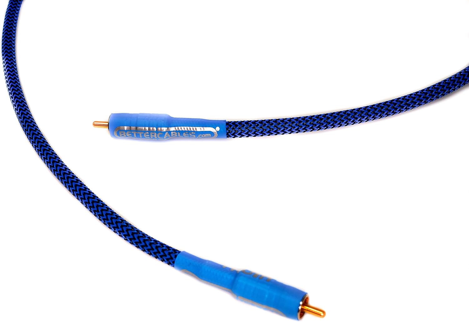 Better Cables Blue Truth Digital Coax Cable - High-End, High-Performance, Silver/Copper Hybrid, Low-Capacitance, Premium Coaxial Cable (RCA Cable) - 3 Feet: Home Audio & Theater