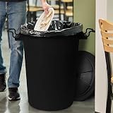 OptiProducts Black 50L Heavy Duty Plastic Bin with Locking Lid view 5