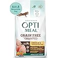 OPtimeal Grain Free Cat Food - Proudly Ukrainian - Healthy Cat Food Dry Recipe for Gut Health, Tasty Dry Cat Food with Immunity Support for Adult Cats (8.8 lbs, Chicken & Veggies)