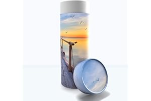 COMMEMORATIVE CREMATION URNS Dock of The Bay Biodegradable Urns - Adult-Friendly Eco Cremation Urns and Scattering Tubes